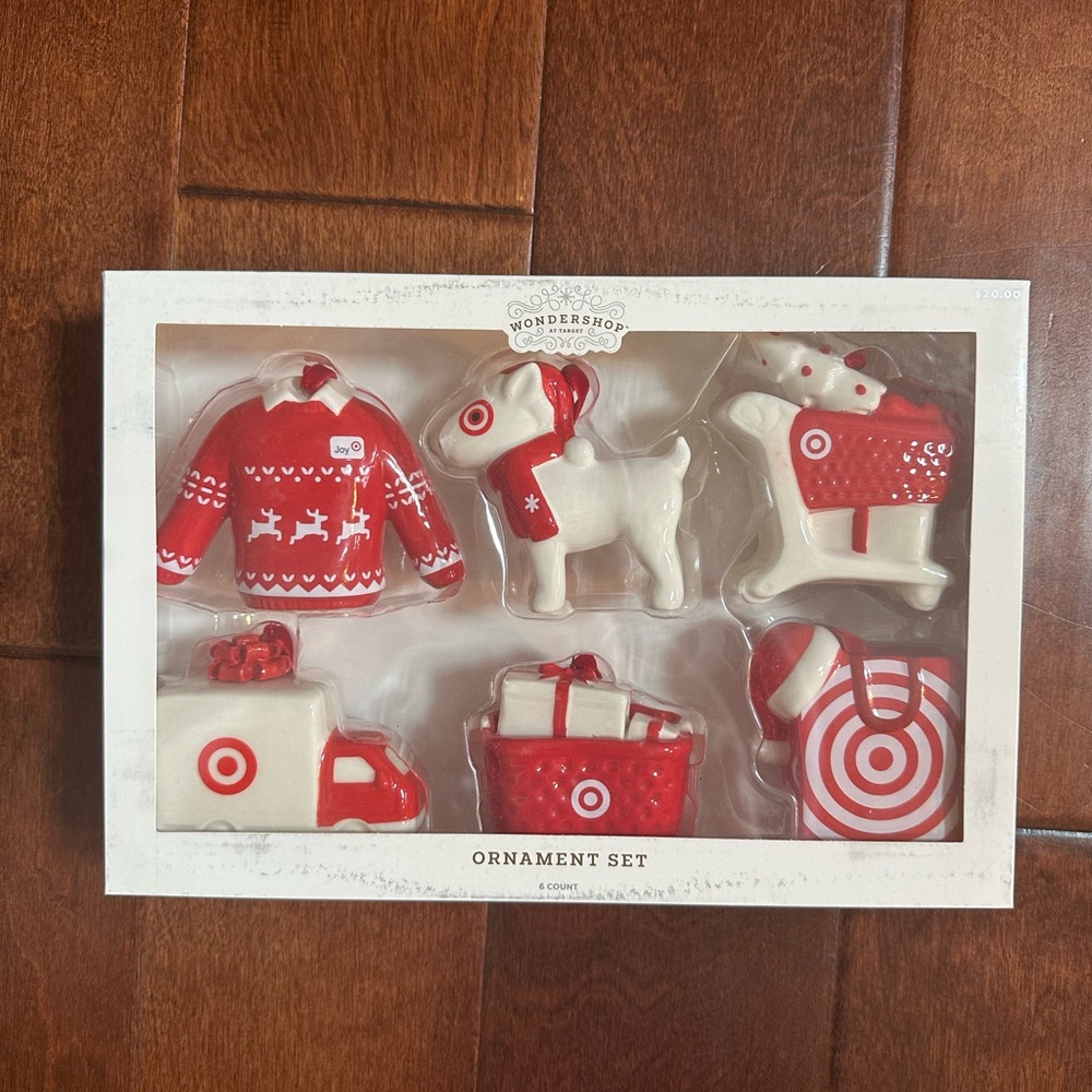 Target Wondershop Red and White Ornament Set